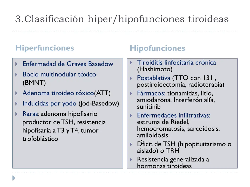 3 clasificaci n hiper hipofunciones tiroideas