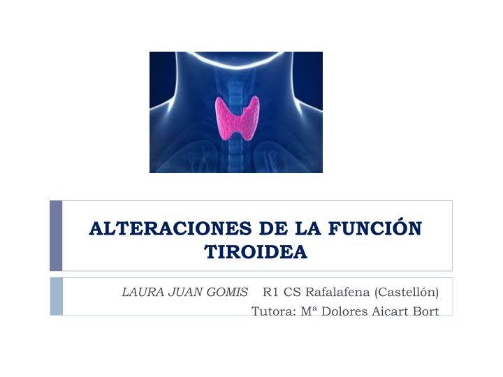 alteraciones de la funci n tiroidea