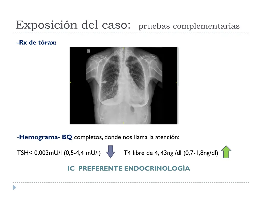 exposici n del caso pruebas complementarias
