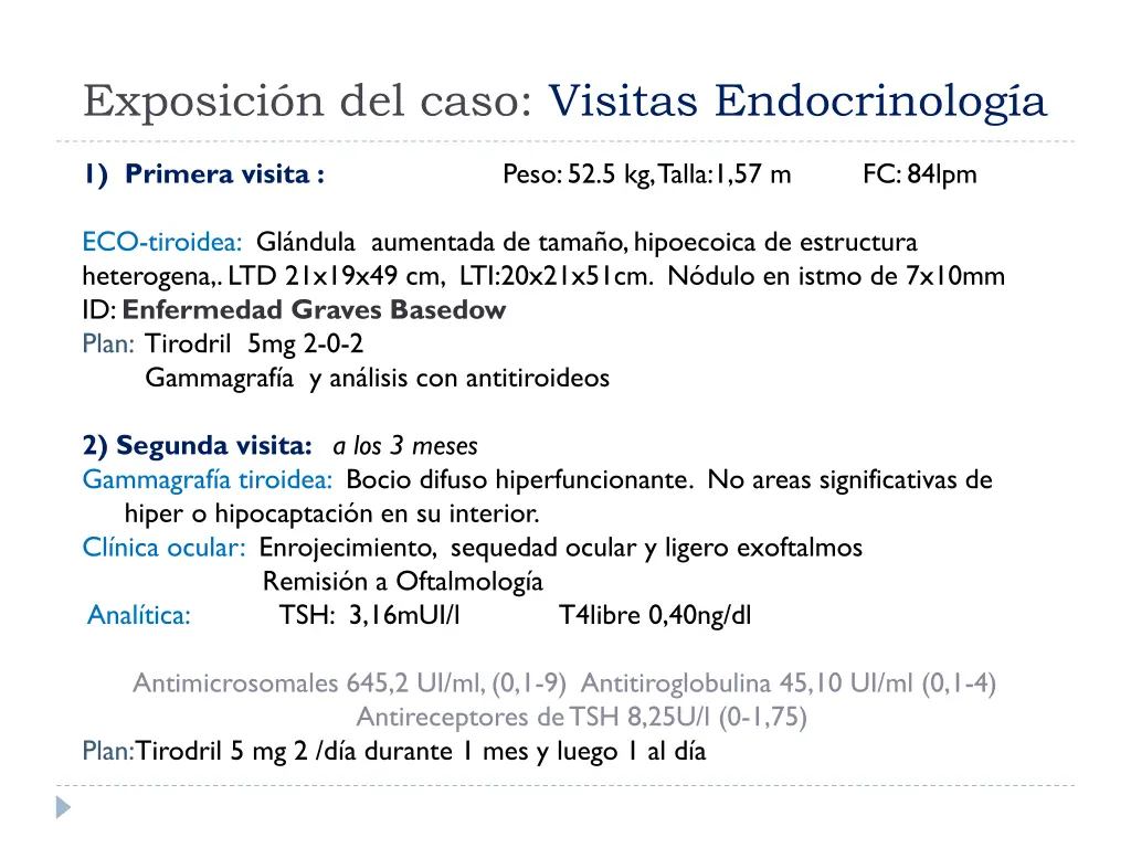 exposici n del caso visitas endocrinolog a