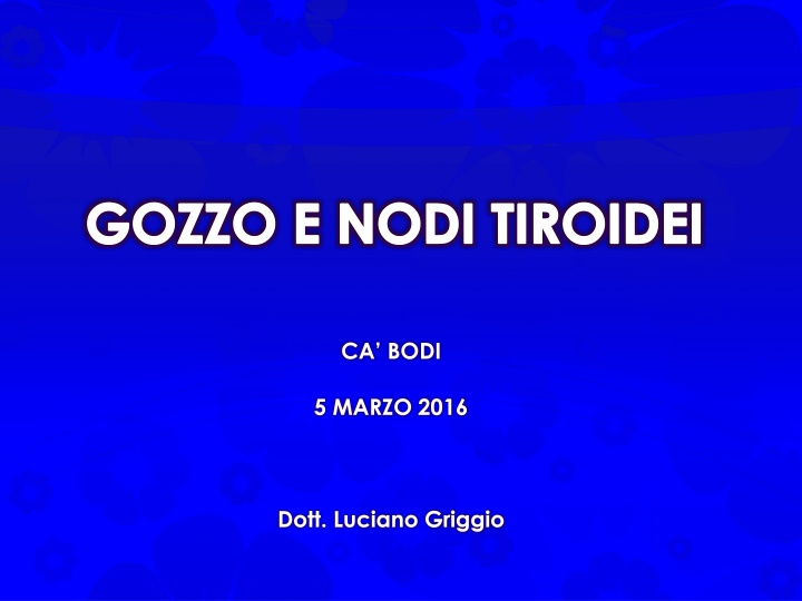 gozzo e nodi tiroidei