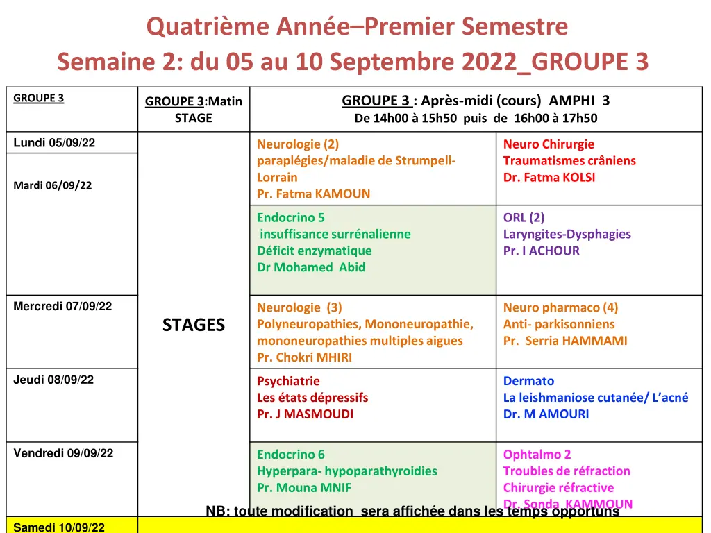 quatri me ann e premier semestre semaine 1