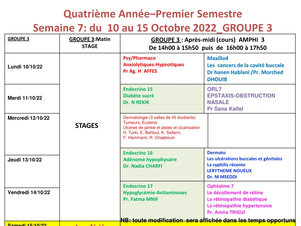 quatri me ann e premier semestre semaine 6