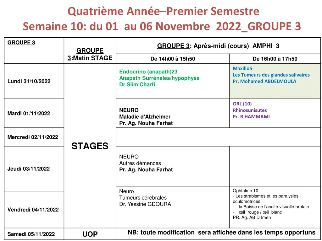 quatri me ann e premier semestre semaine 8