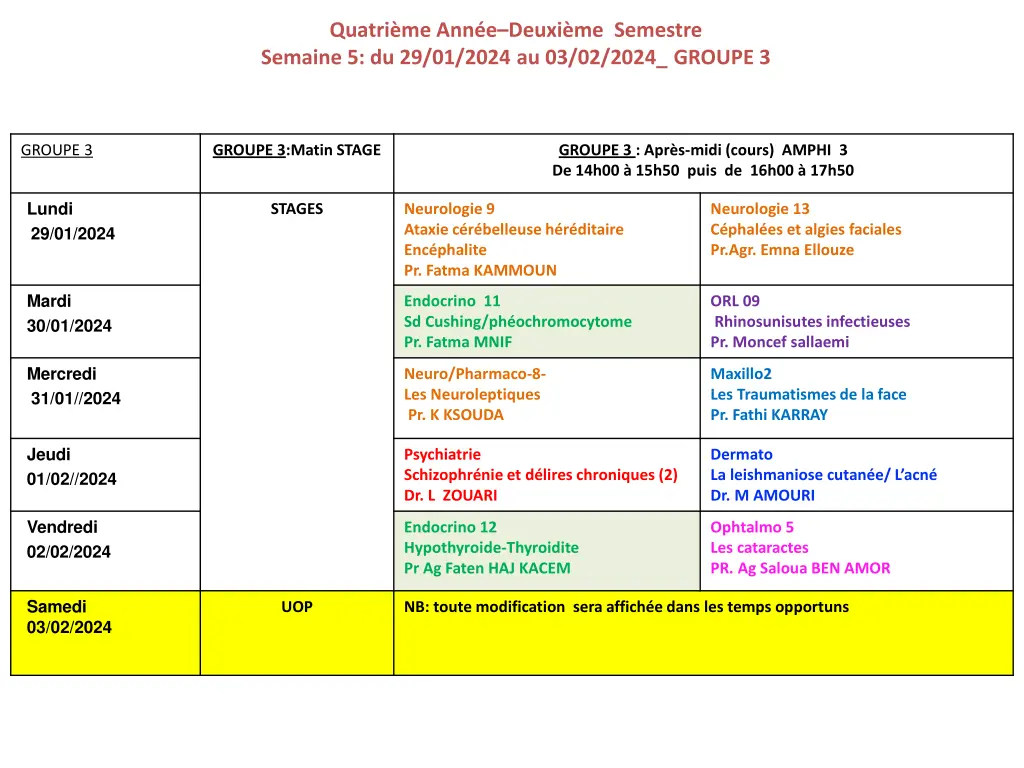 quatri me ann e deuxi me semestre semaine 3