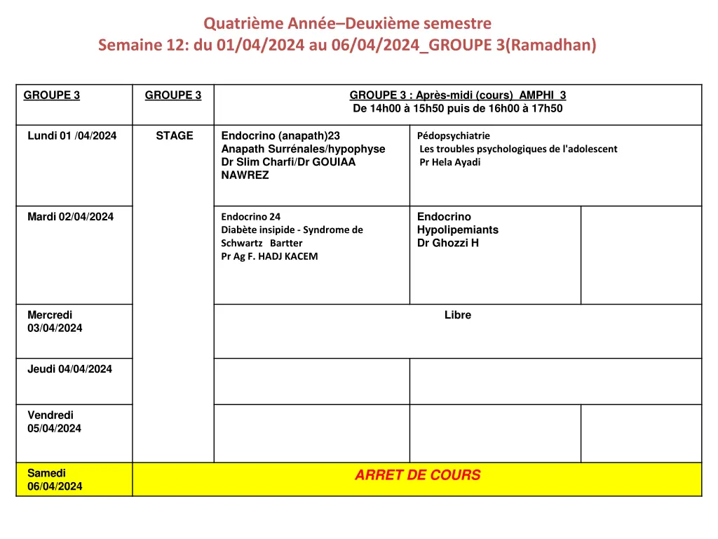 quatri me ann e deuxi me semestre semaine 9