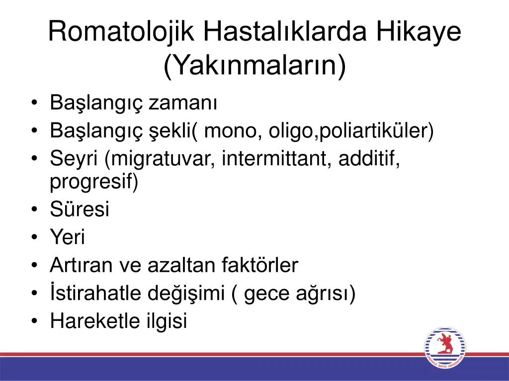 romatolojik hastal klarda hikaye yak nmalar