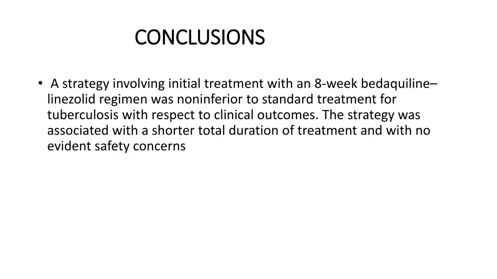 conclusions conclusions