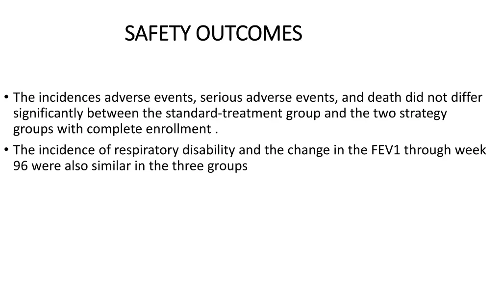 safety outcomes safety outcomes