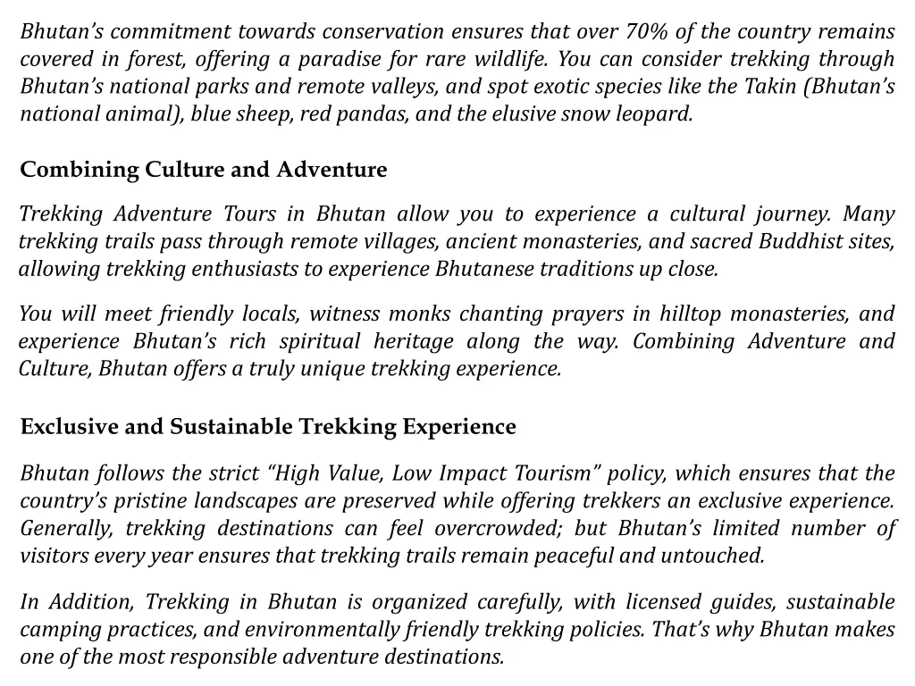 bhutan s commitment towards conservation ensures