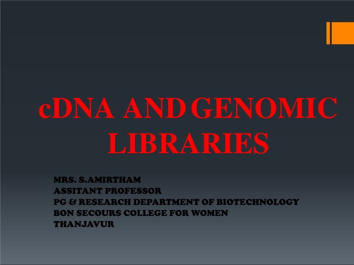 cdna and genomic libraries