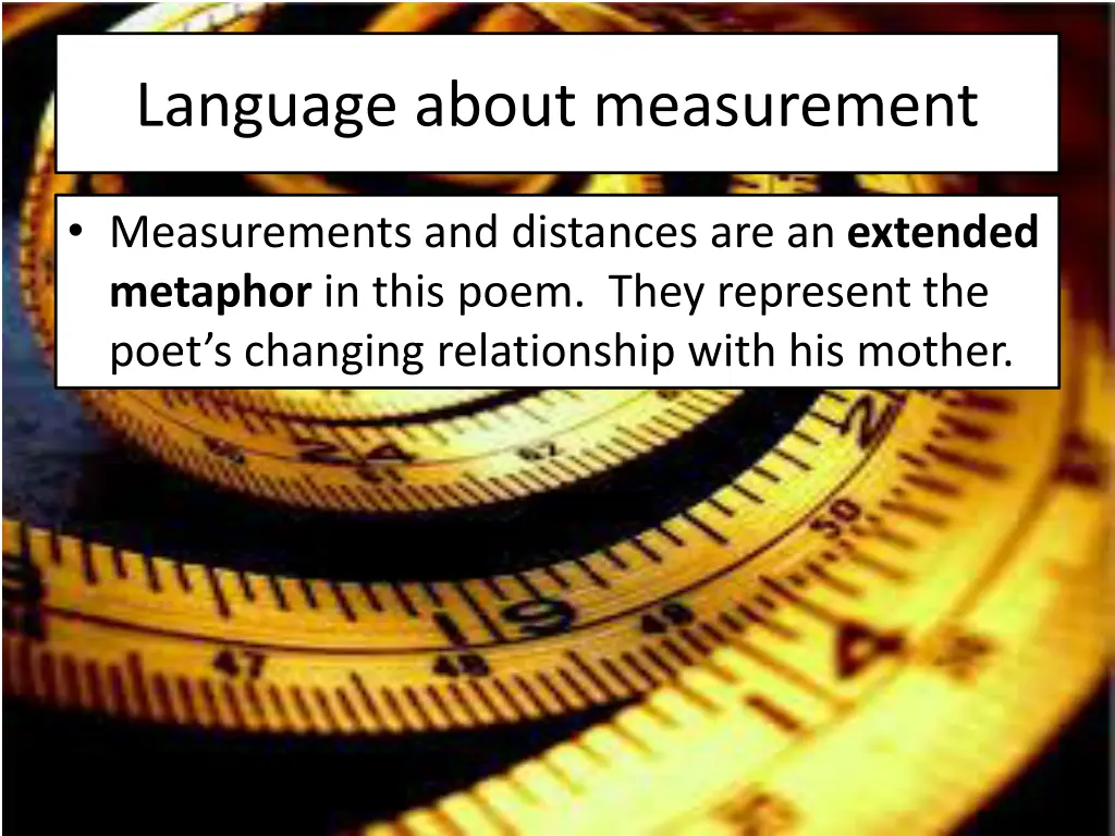 language about measurement