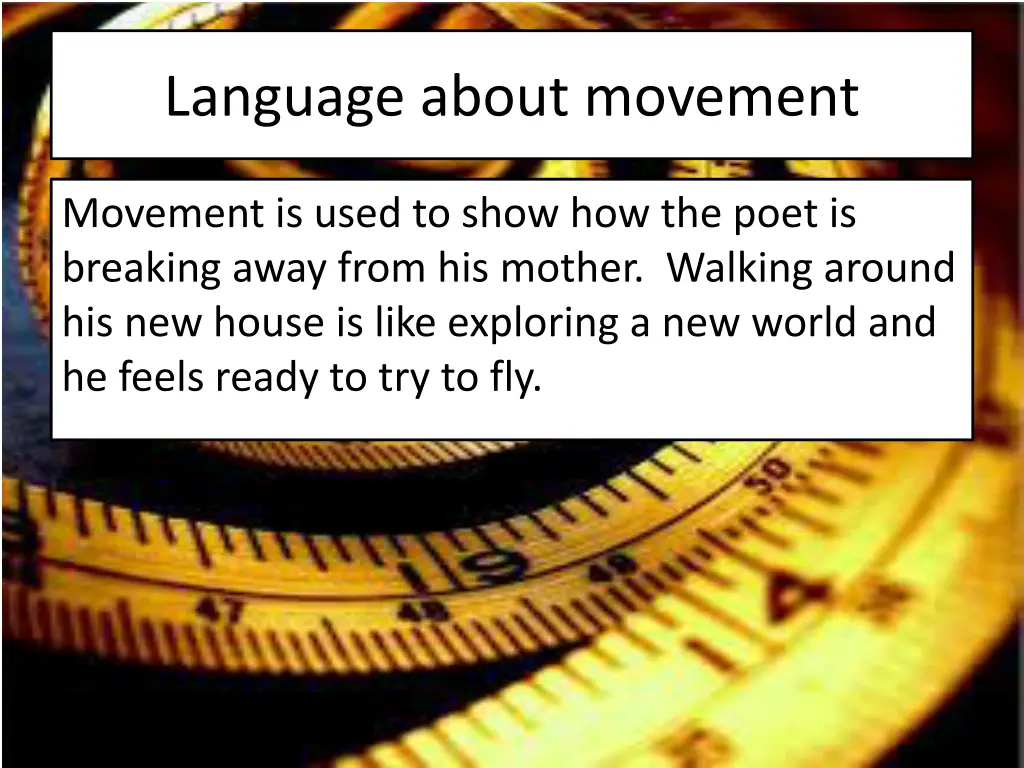 language about movement