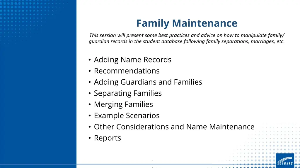 family maintenance