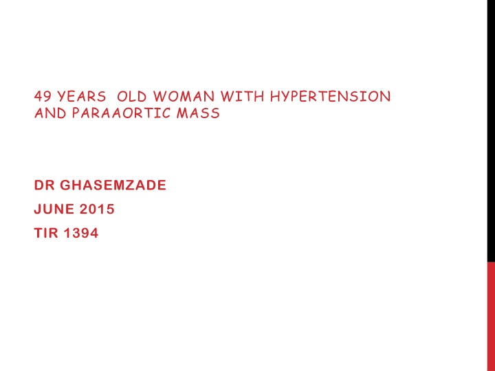 49 years old woman with hypertension