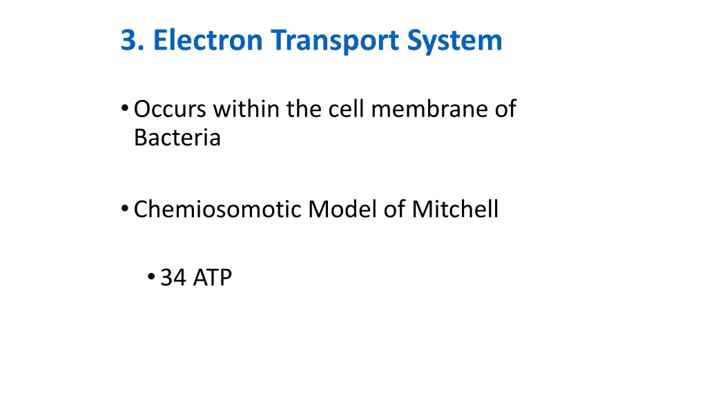 3 electron transport system
