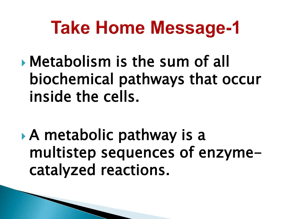 metabolism is the sum of all biochemical pathways