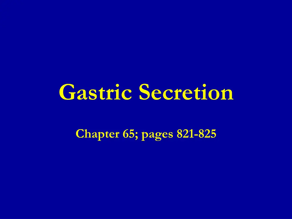 gastric secretion
