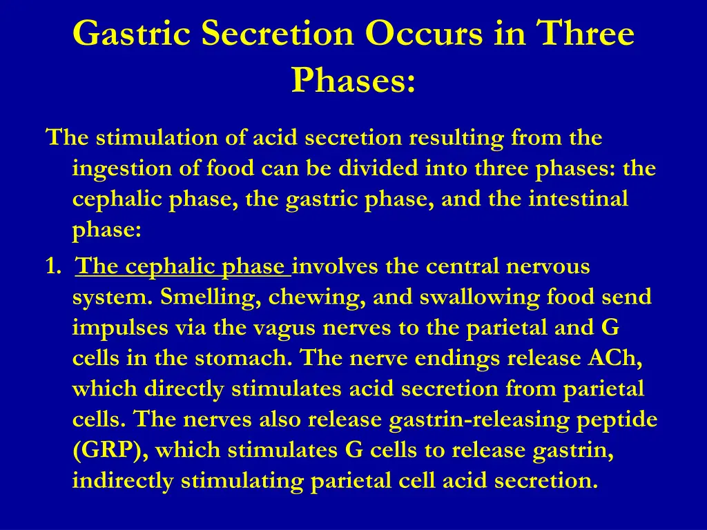 gastric secretion occurs in three phases