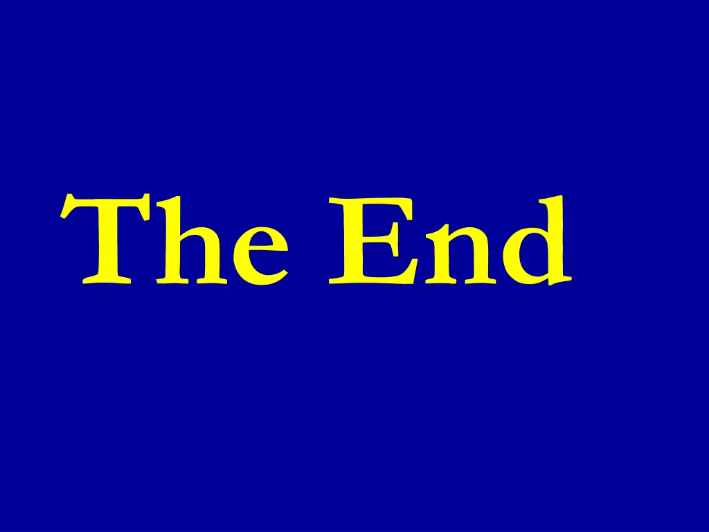 the end