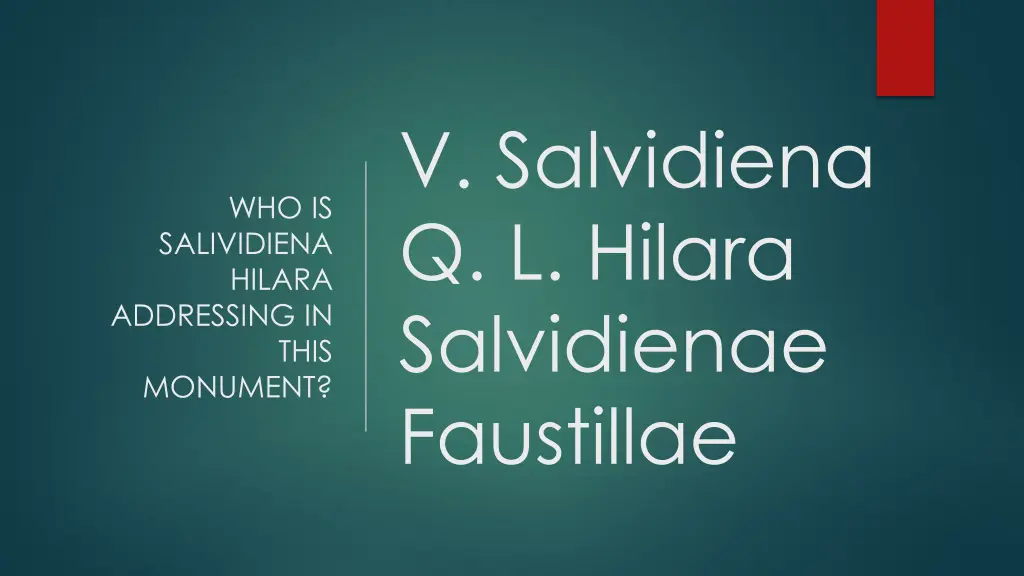 v salvidiena q l hilara salvidienae faustillae 1
