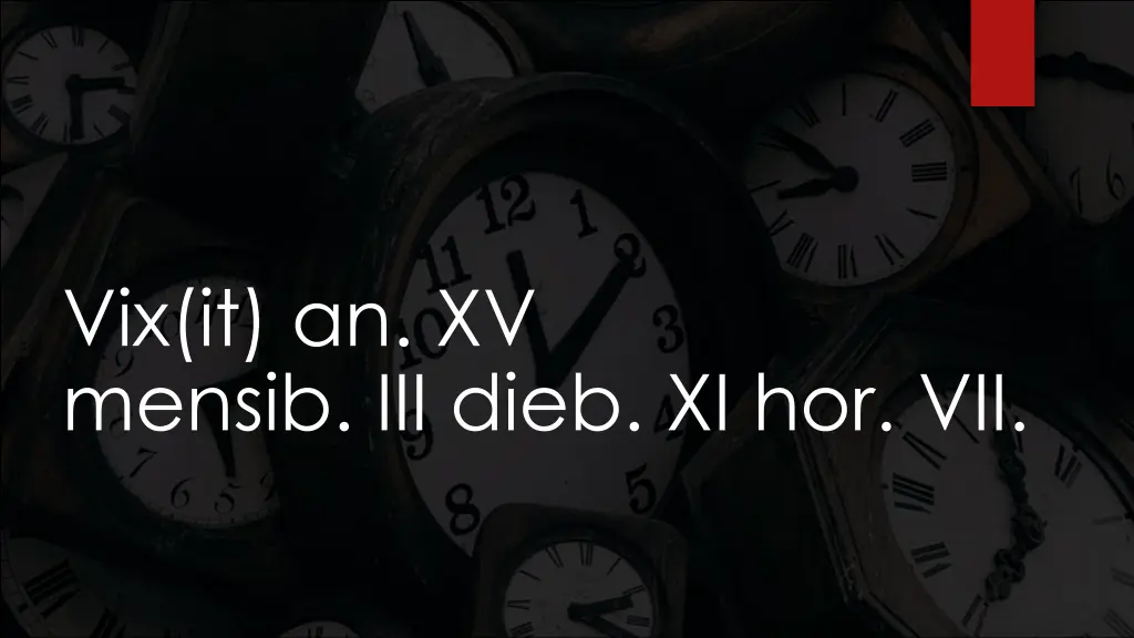 vix it an xv mensib iii dieb xi hor vii