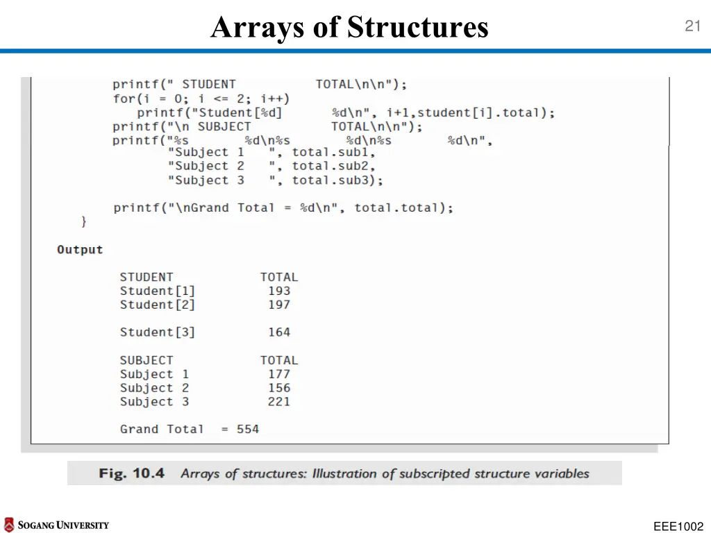 arrays of structures 2