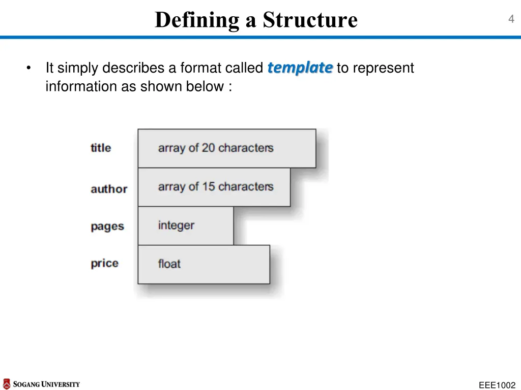 defining a structure 1