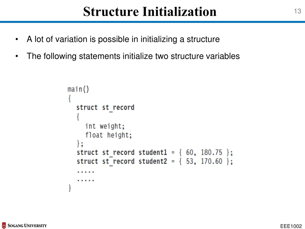 structure initialization 1