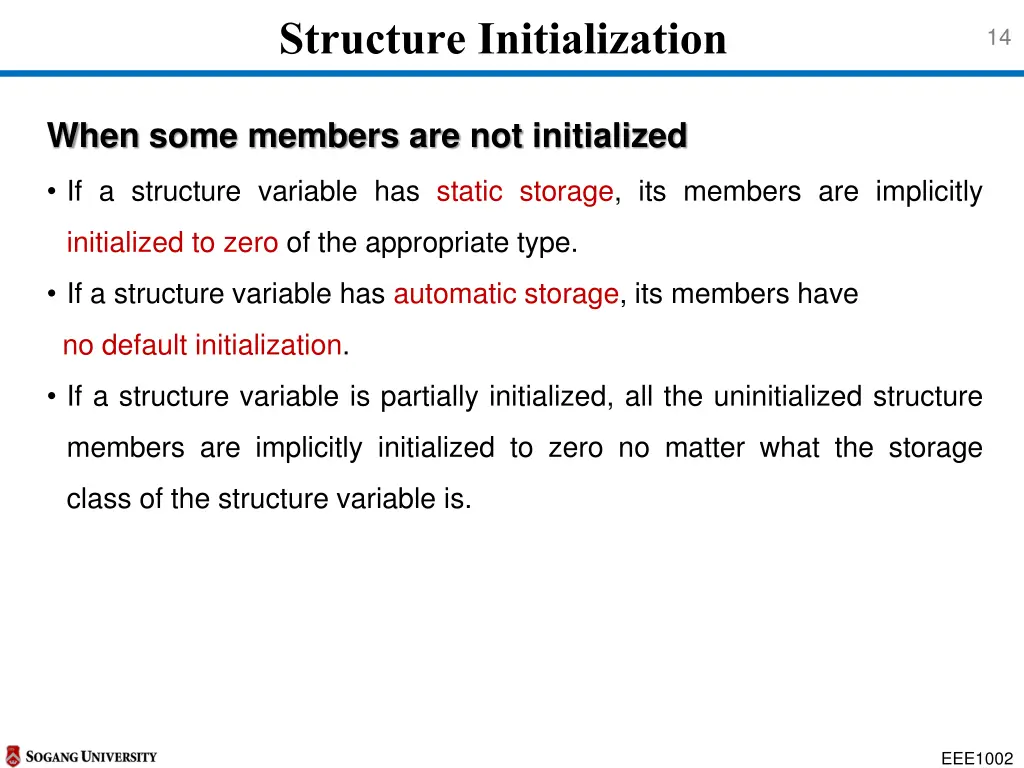 structure initialization 2