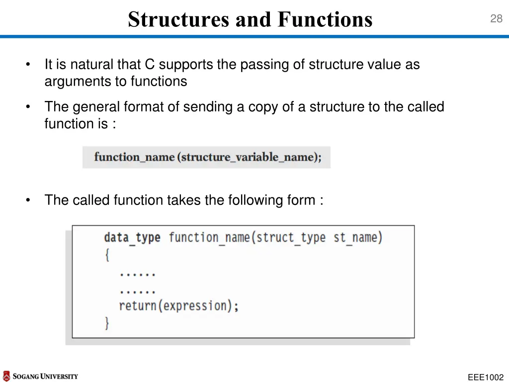 structures and functions