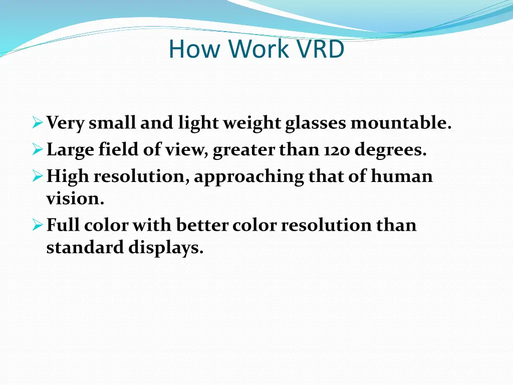 how work vrd