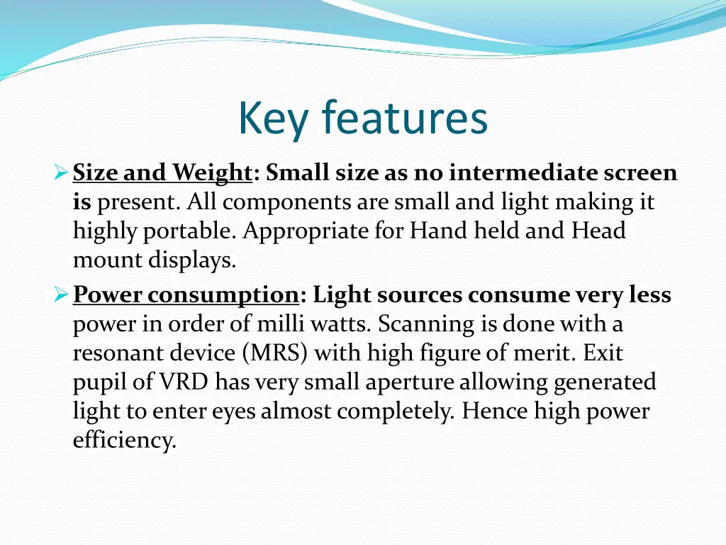 key features