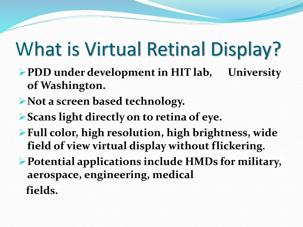 what is virtual retinal display