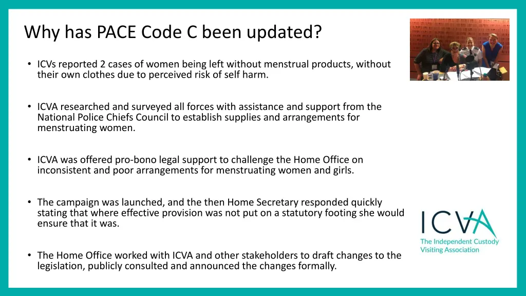 why has pace code c been updated