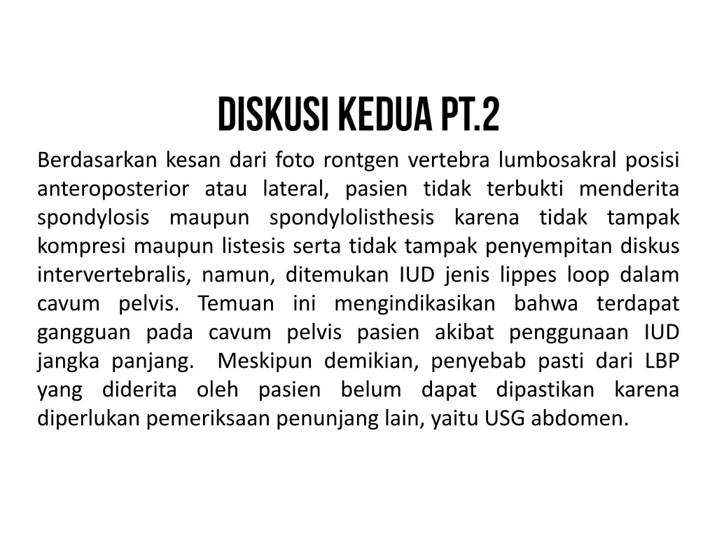 berdasarkan kesan dari foto rontgen vertebra