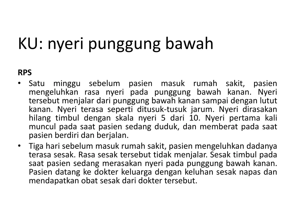 ku nyeri punggung bawah