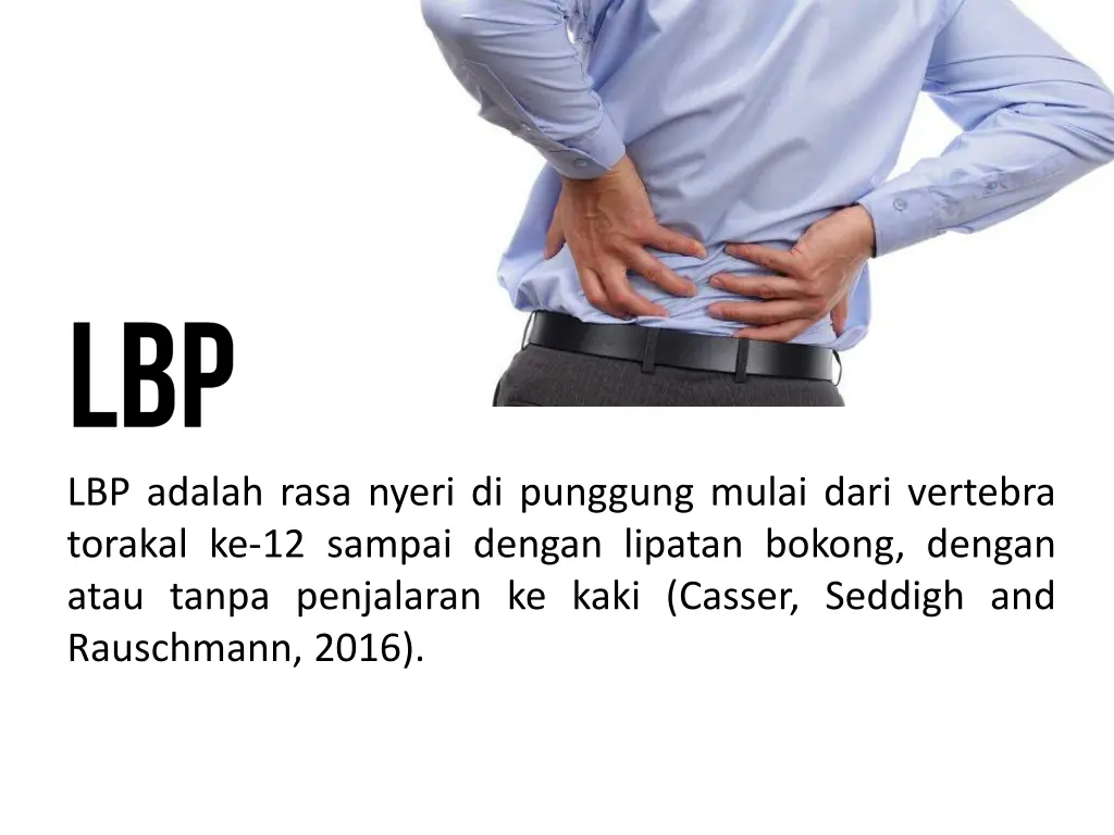 lbp adalah rasa nyeri di punggung mulai dari