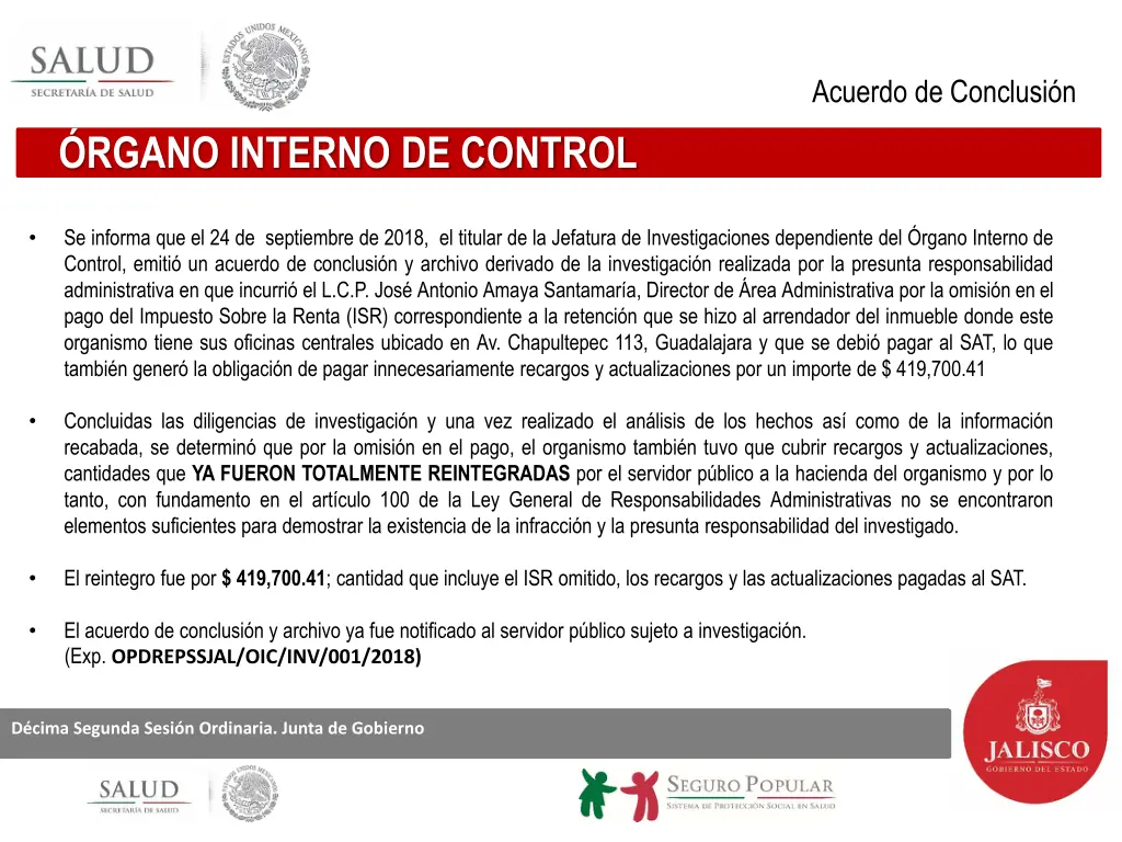acuerdo de conclusi n
