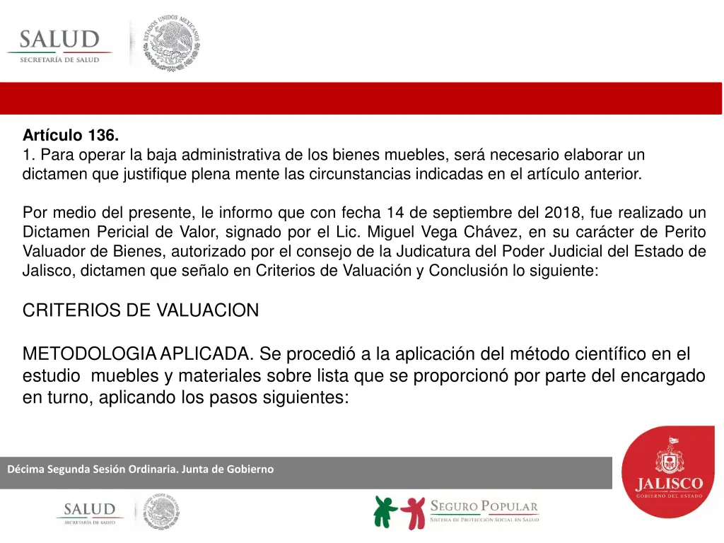 art culo 136 1 para operar la baja administrativa