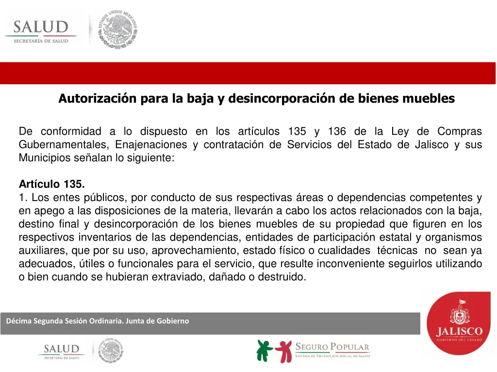 autorizaci n para la baja y desincorporaci