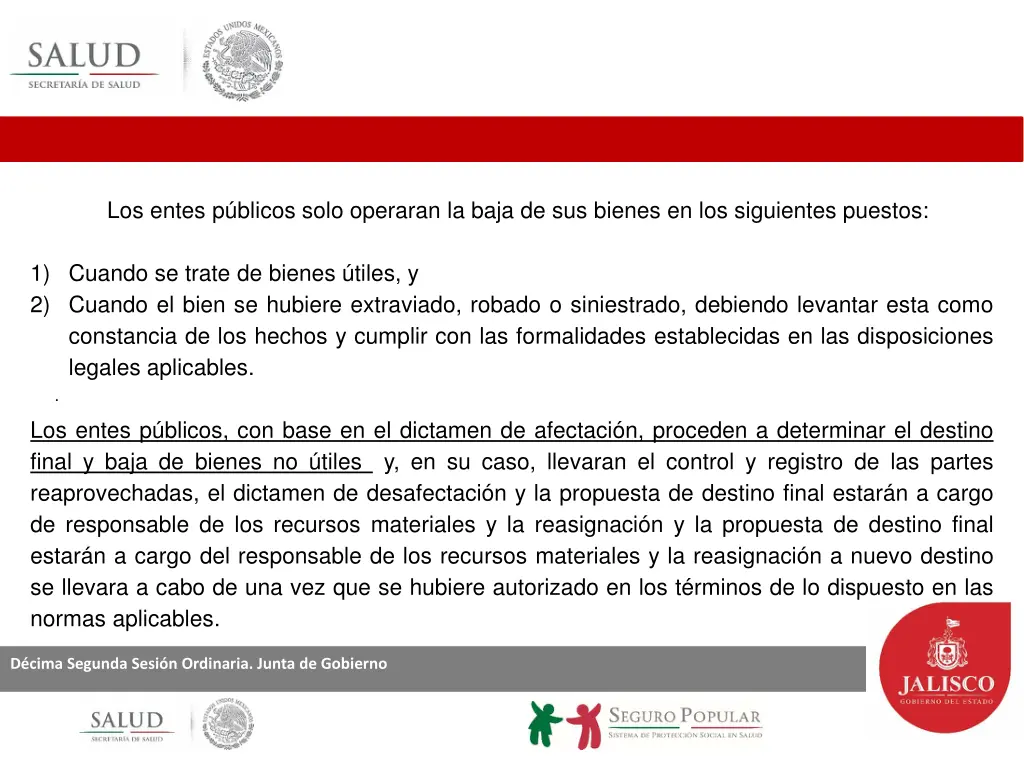 los entes p blicos solo operaran la baja