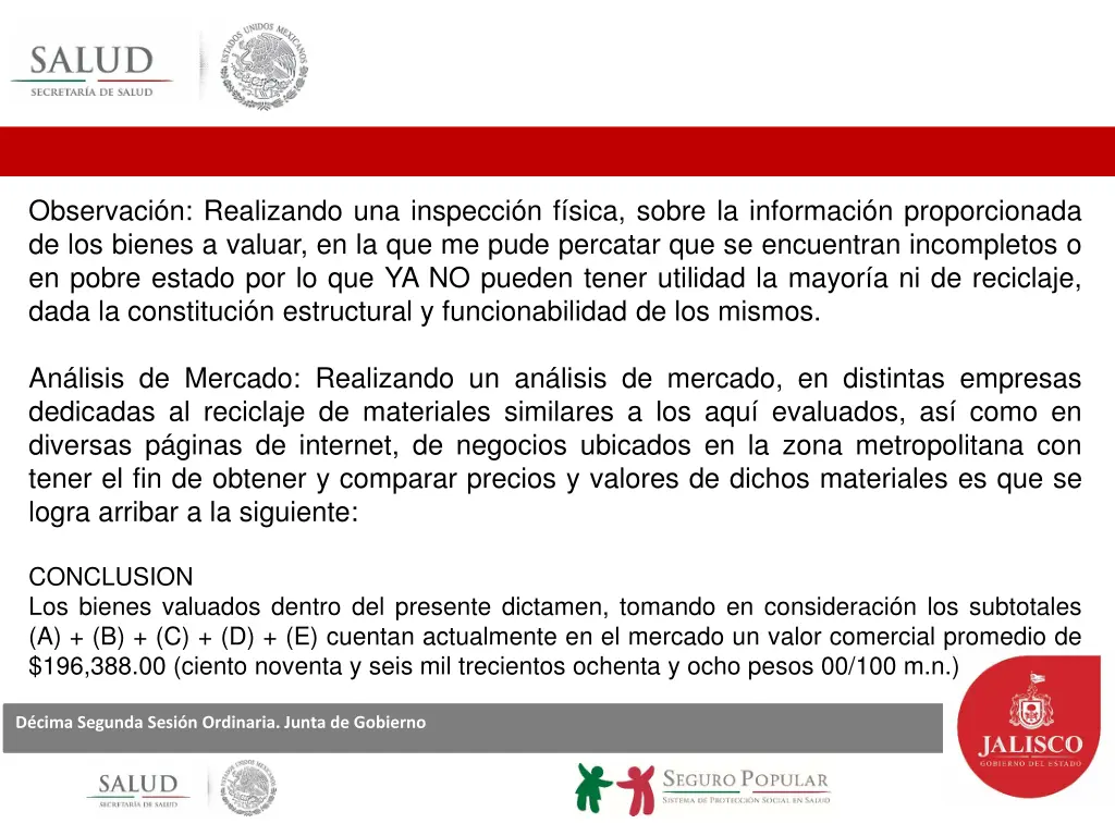 observaci n realizando una inspecci n f sica