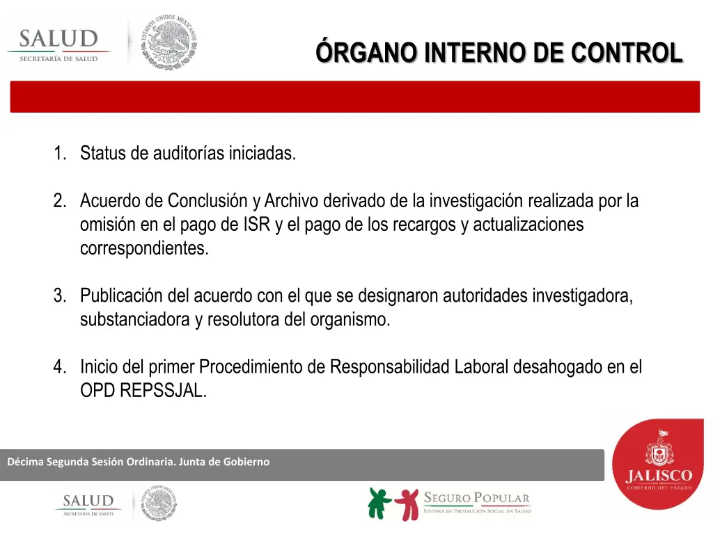 rgano interno de control