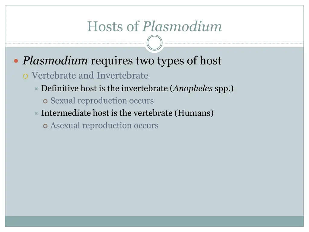 hosts of plasmodium