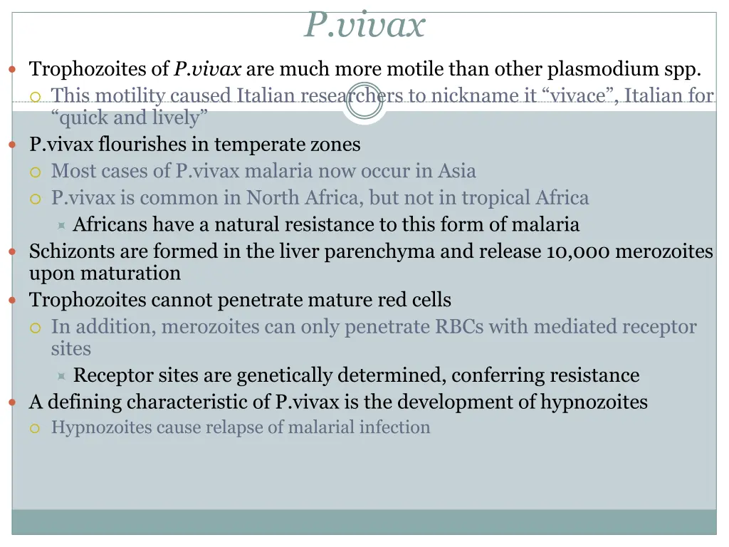 p vivax