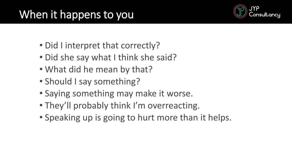 when it happens to you when it happens to you