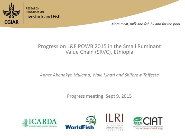 progress on l f powb 2015 in the small ruminant