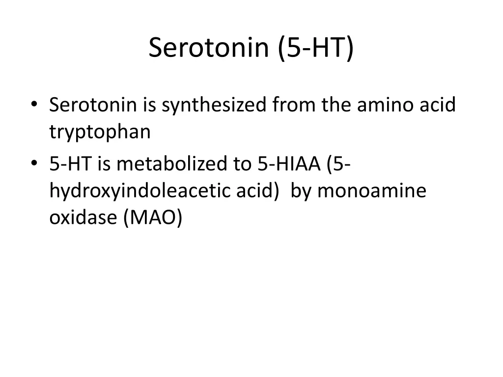 serotonin 5 ht 1