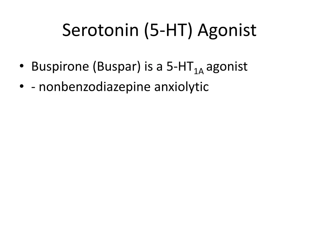 serotonin 5 ht agonist